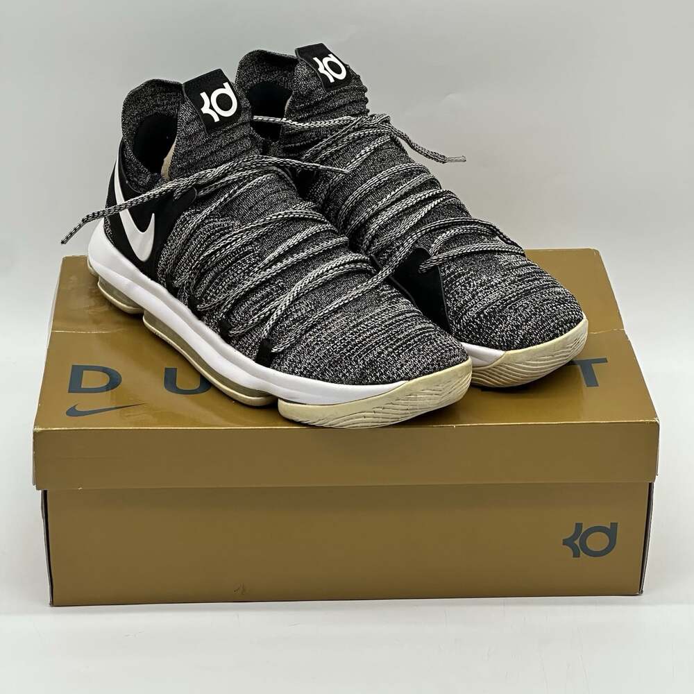 Nike Kevin Durant ZOOM KD 10 Oreo Low Top Athletic Shoes Men's Size 12 with Box
